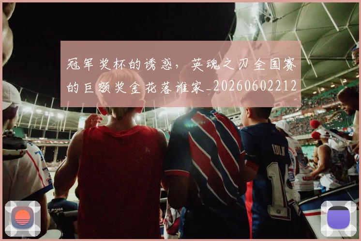 冠军奖杯的诱惑，英魂之刃全国赛的巨额奖金花落谁家_20260602212402